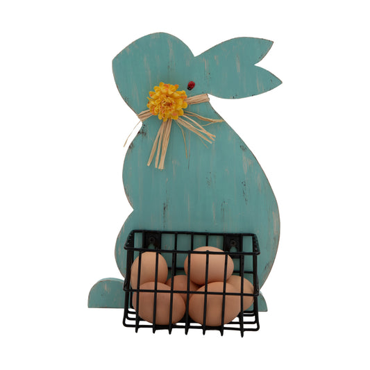 The Weaver's Nest Wooden Bunny Egg Holder / Egg Storage