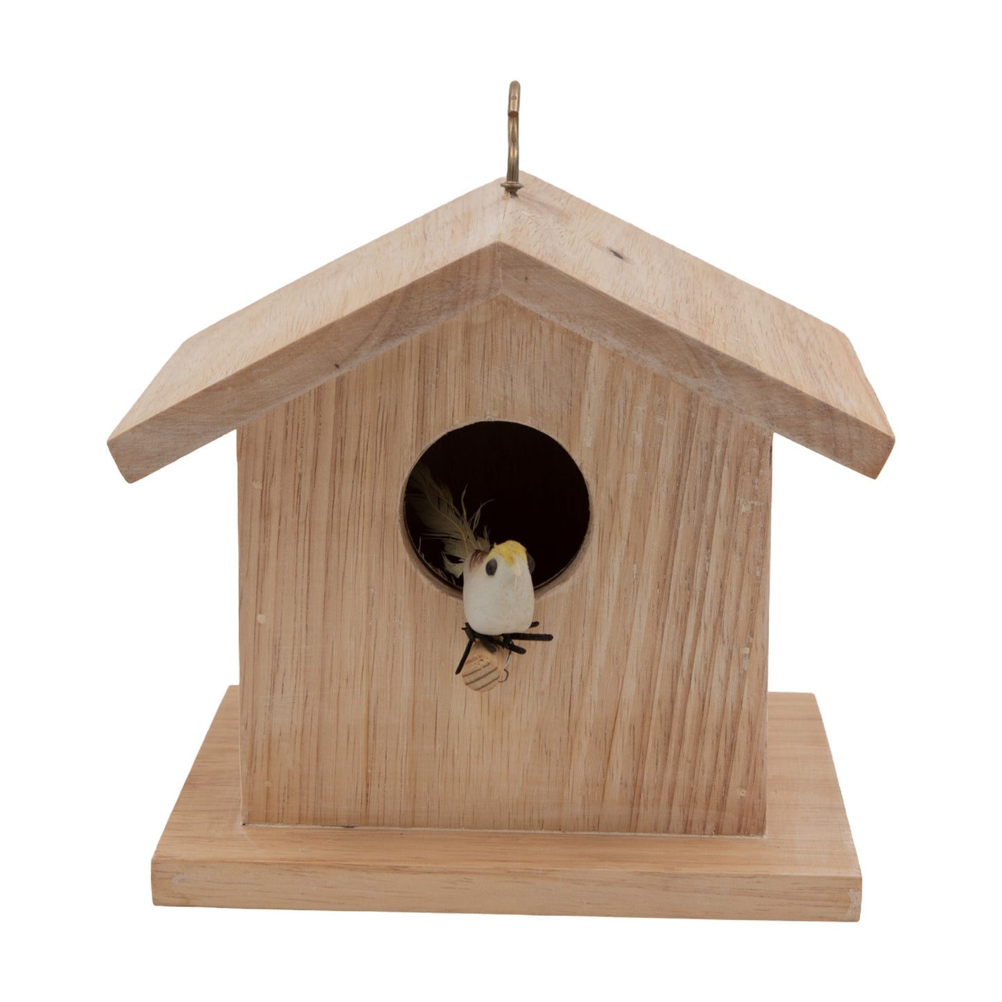 Hut Shaped Pine Wood Bird House -1