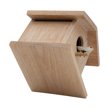 Hut Shaped Pine Wood Bird House -1