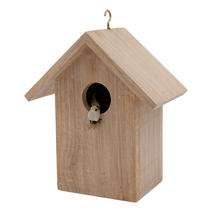 Hut Shaped Pine Wood Bird House -2