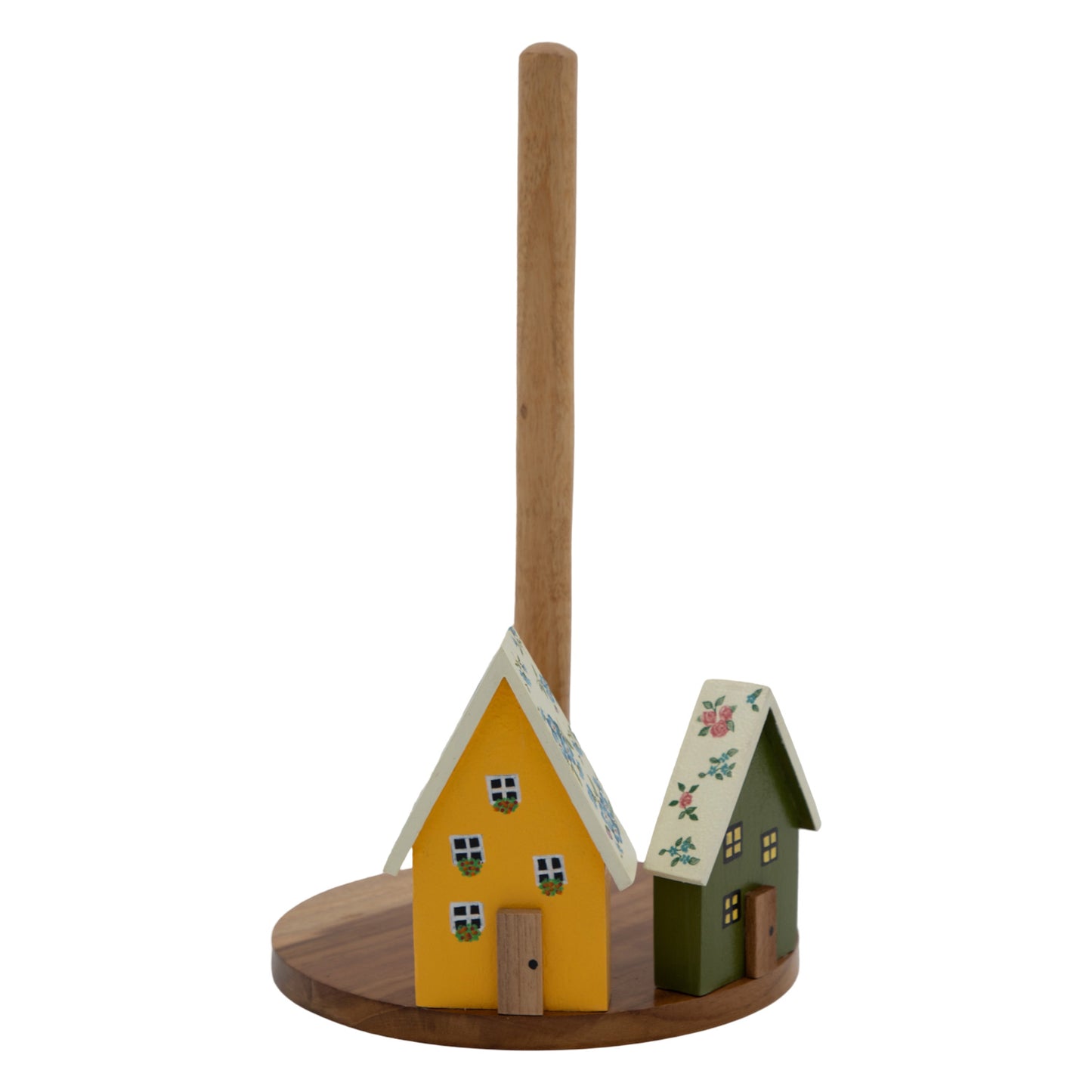 Floral Roof Houses Kitchen Towel Holder