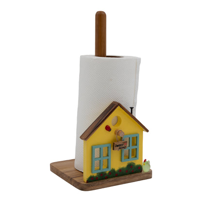 The Weaver's Nest Yellow House Kitchen Roll Holder