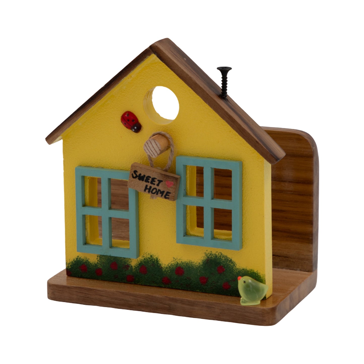 The Weaver's Nest Yellow House Napkin Holder