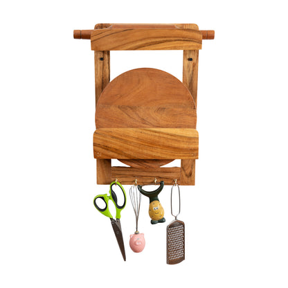 The Weaver's Nest Rolling Pin and Board Stand, Chakla Belan Stand