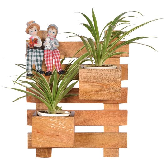 The Weaver's Nest Wooden Wall Planter Stand