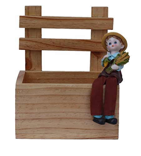 The Weaver’s Nest Wooden Planter | Welcome Decorative Fence | Multi Utility Storage Box (Size: 18.5 x 23 x 16 cm)